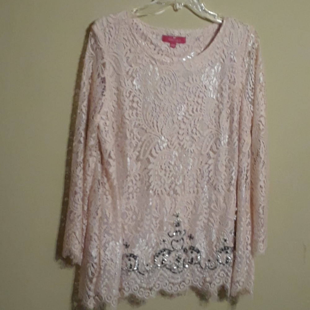 Pink Lacey Blouse